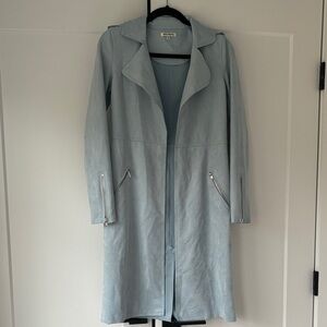 NEW Elegant Sky Blue Trench Coat